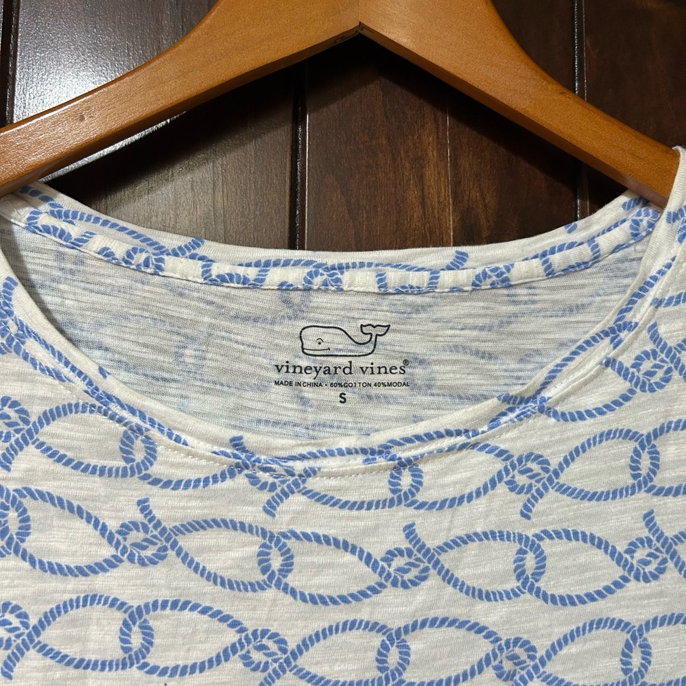 Vineyard Vines Blue Rope Pattern Top - Picture 2 of 4